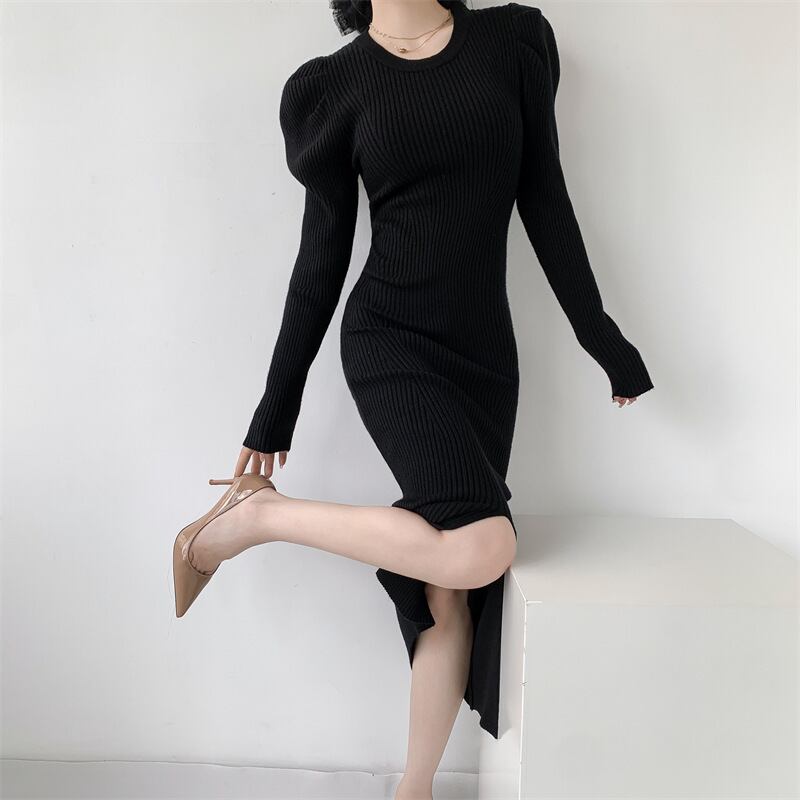 【dress】スリットワンピース　M18842