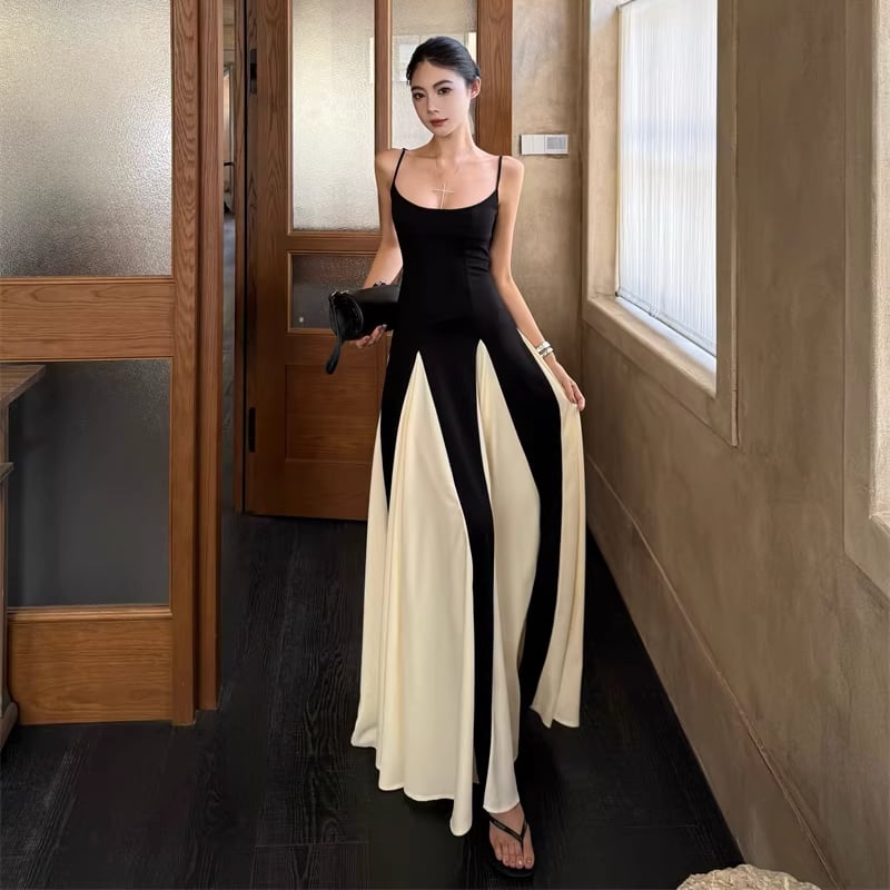 【dress】ロングキャミワンピース Q8394