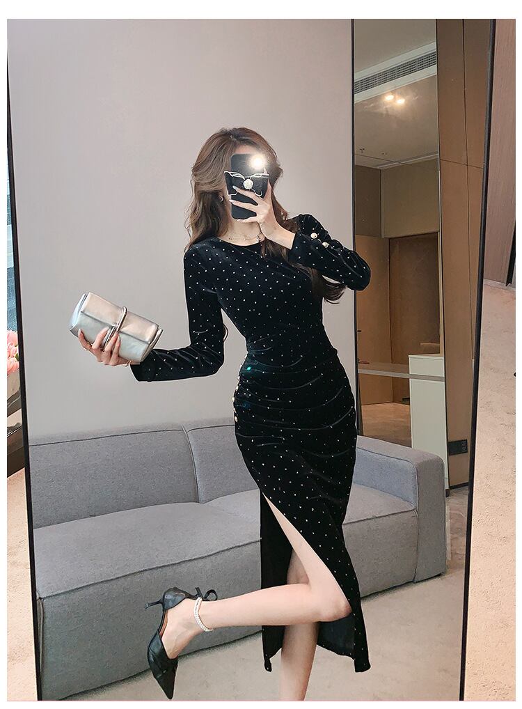 【dress】スリットワンピース　M18723