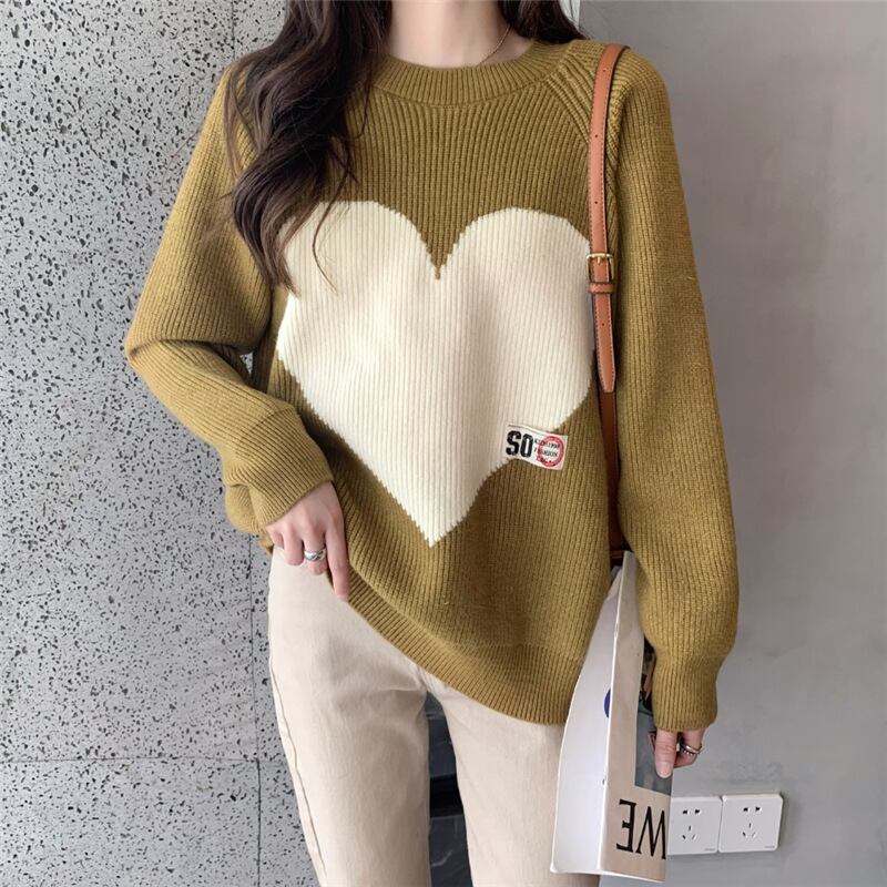 【tops】クルーネックニットセーター　M19186