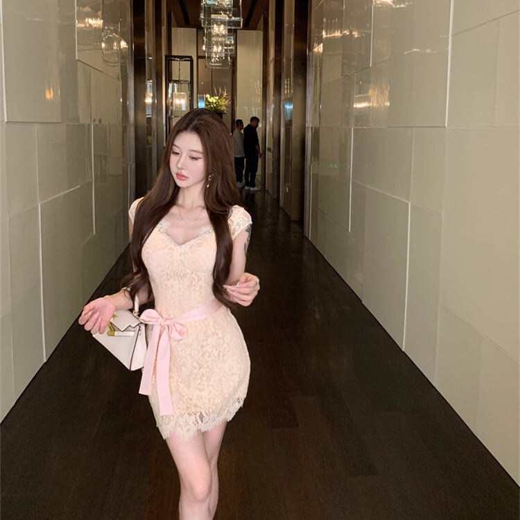 【dress】レースデートワンピース　M29628