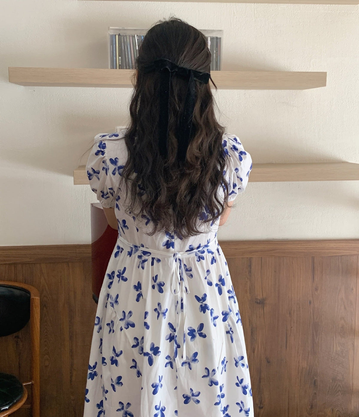 【dress】パフスリーブワンピース　M24628