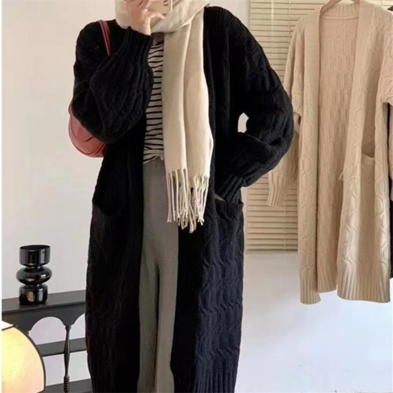 【outer】ロング丈ニットカーデ　M18445