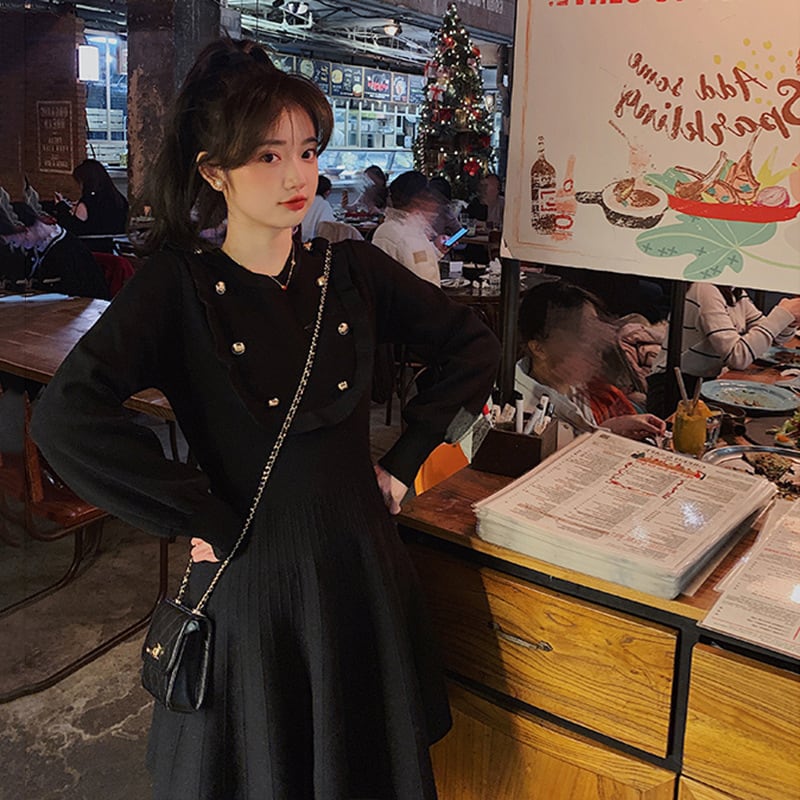 【dress】ニットワンピース　M25420