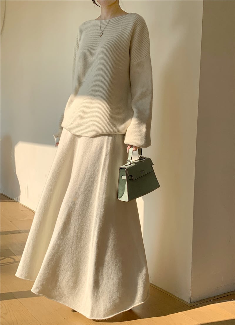 【set】ニットセーター×スカートセット　M26379