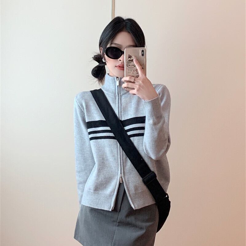 【outer】ファスナーニットカーデ　M27332