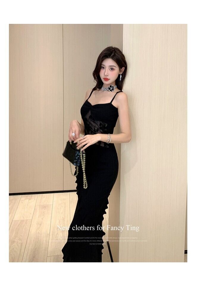 【dress】メッシュ切り替えキャミワンピース G21391