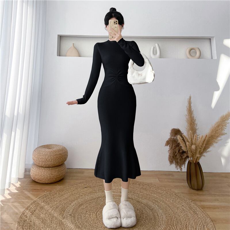【dress】マーメイドニットワンピース Q7183