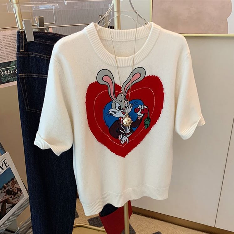 【tops】カートゥーンニットセーターG20161