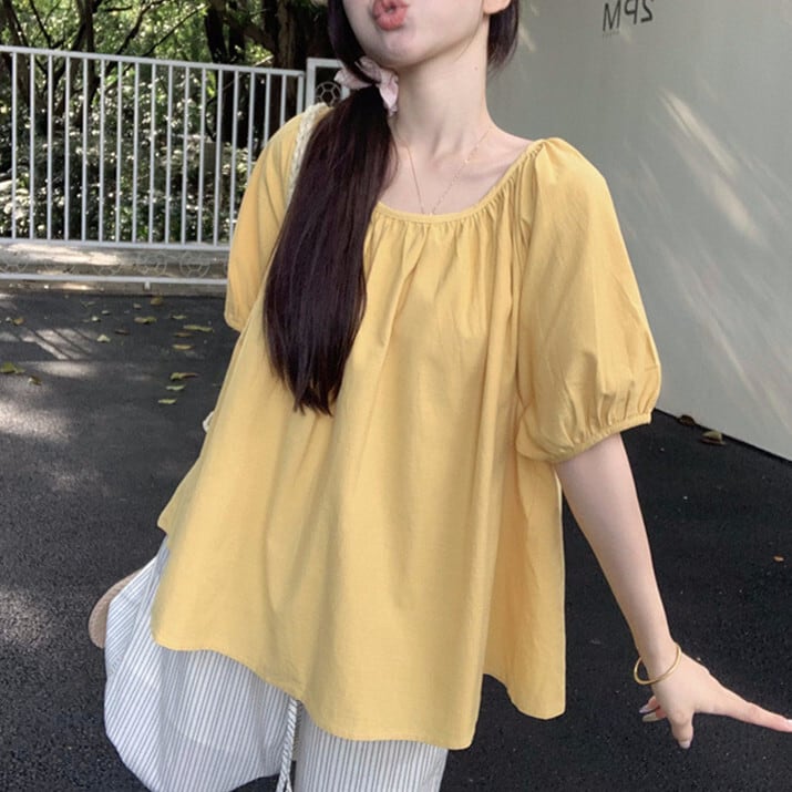 【tops】パフスリーブトップス　M24901