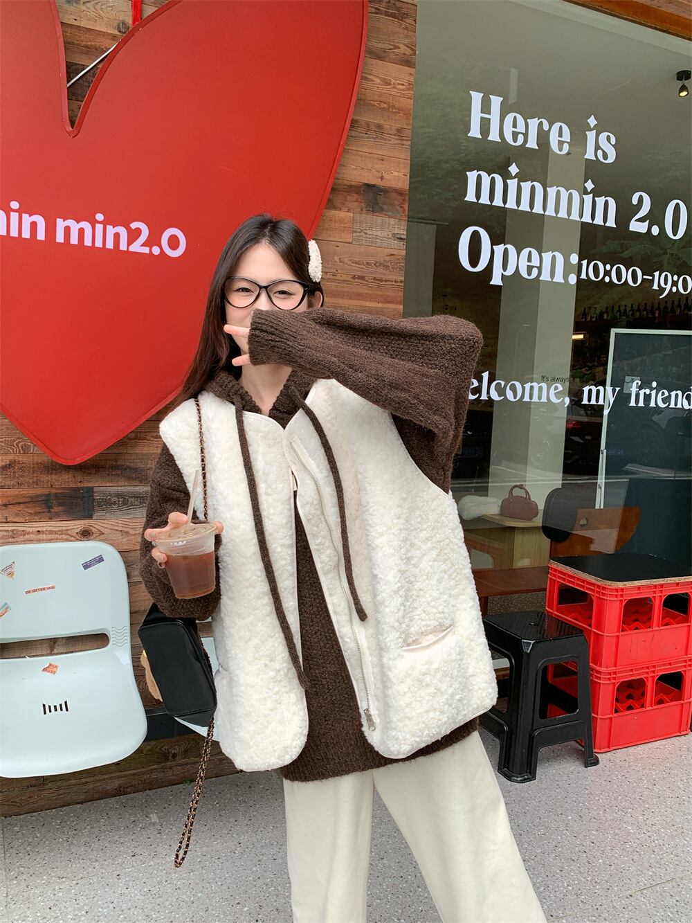 【set】ニットセーター×ラムズウールベストセット　M27219