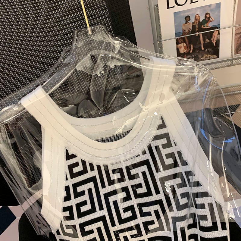 【tops】2色ノースリーブキャミソールF7175