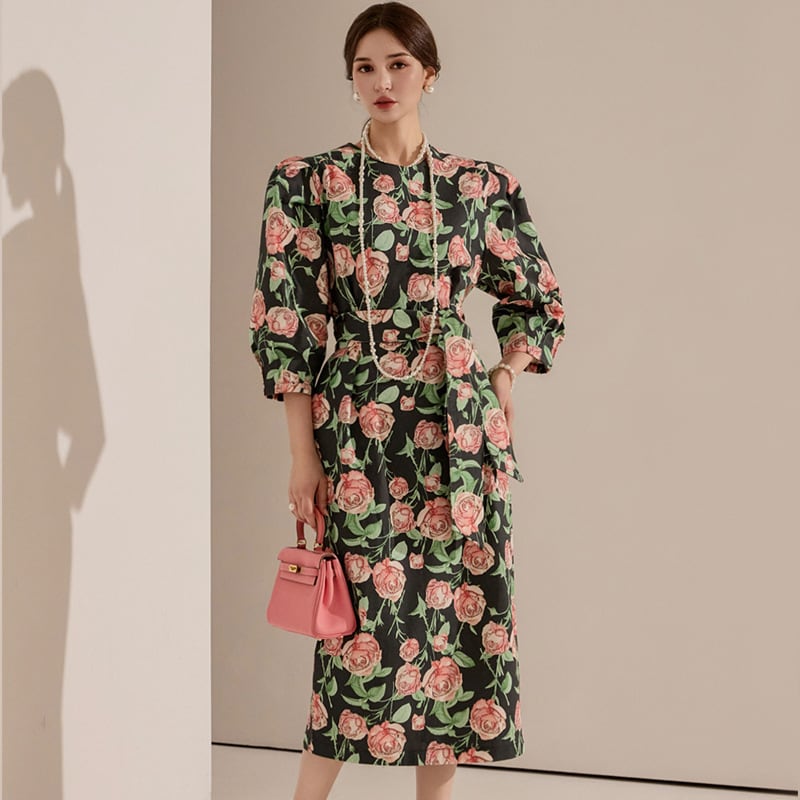 【dress】花柄ワンピース　M24881
