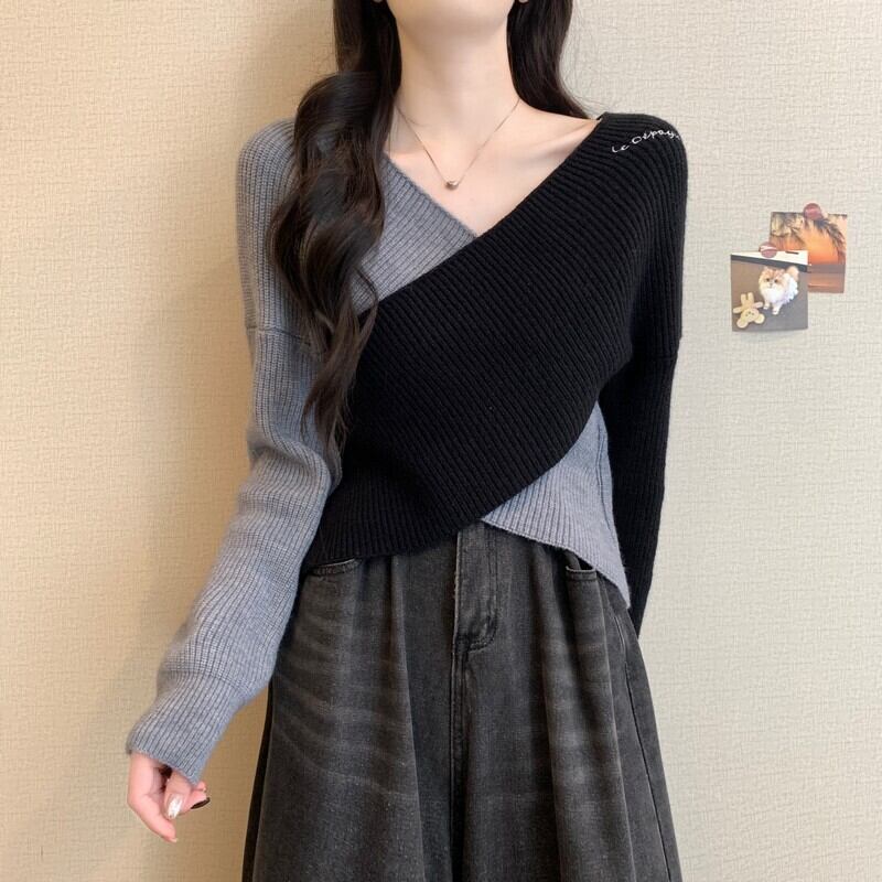 【tops】クロスニットトップス　M28275