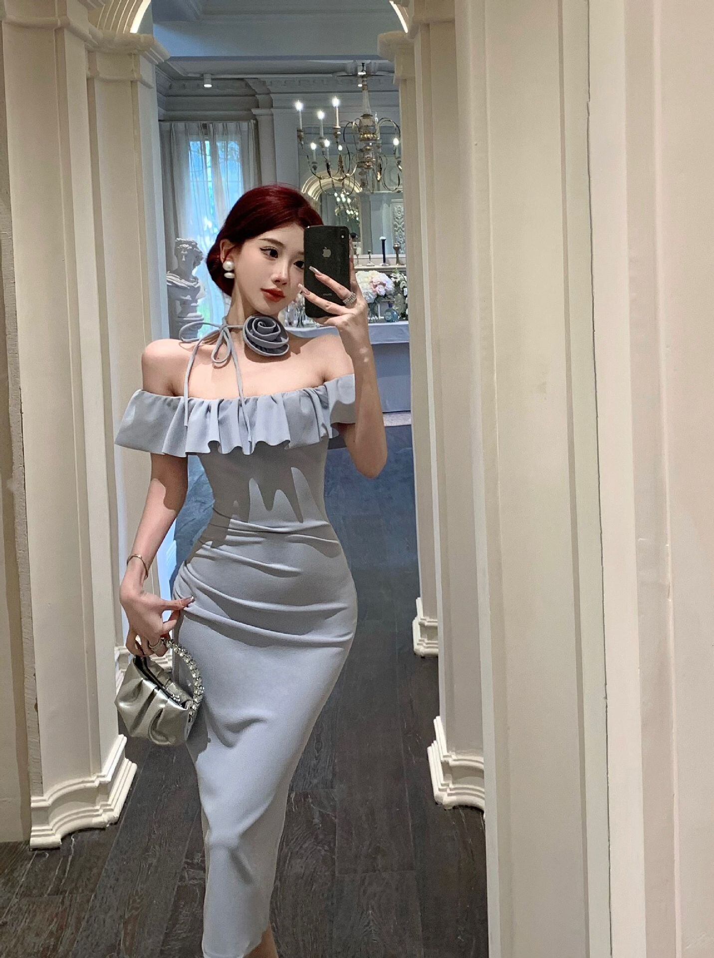 【dress】オフショルダーフリルワンピース G21120