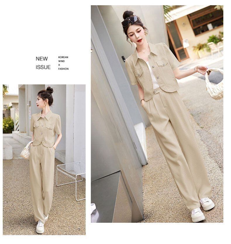 【set】ツイードスーツトップス+ガウチョパンツ２点セットG21529