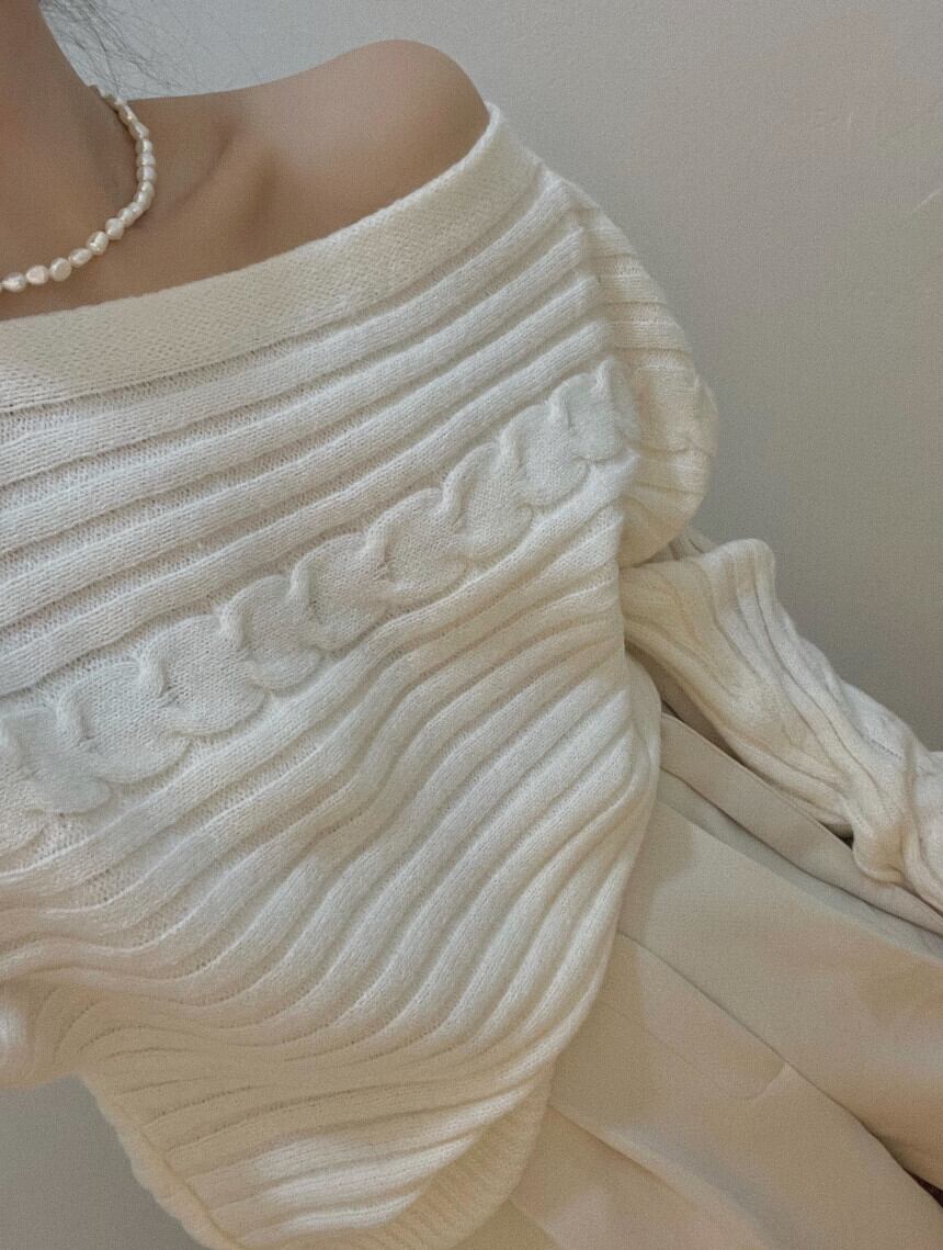 【tops】ニットプルオーバー　M19196