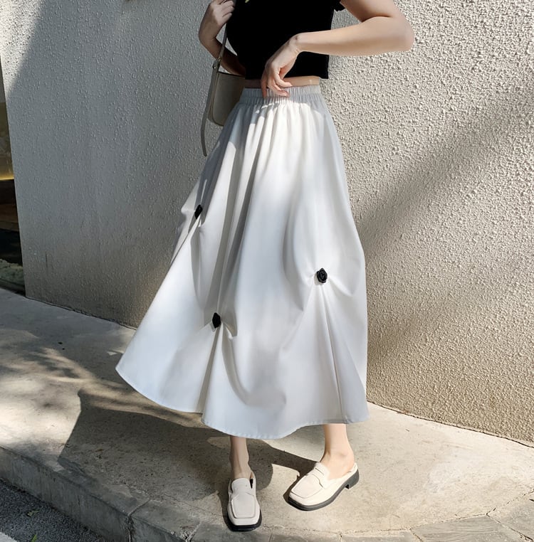 【bottoms】不規則ギャザースカートG20980