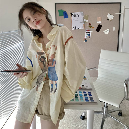 【tops】プリントブラウスG20370