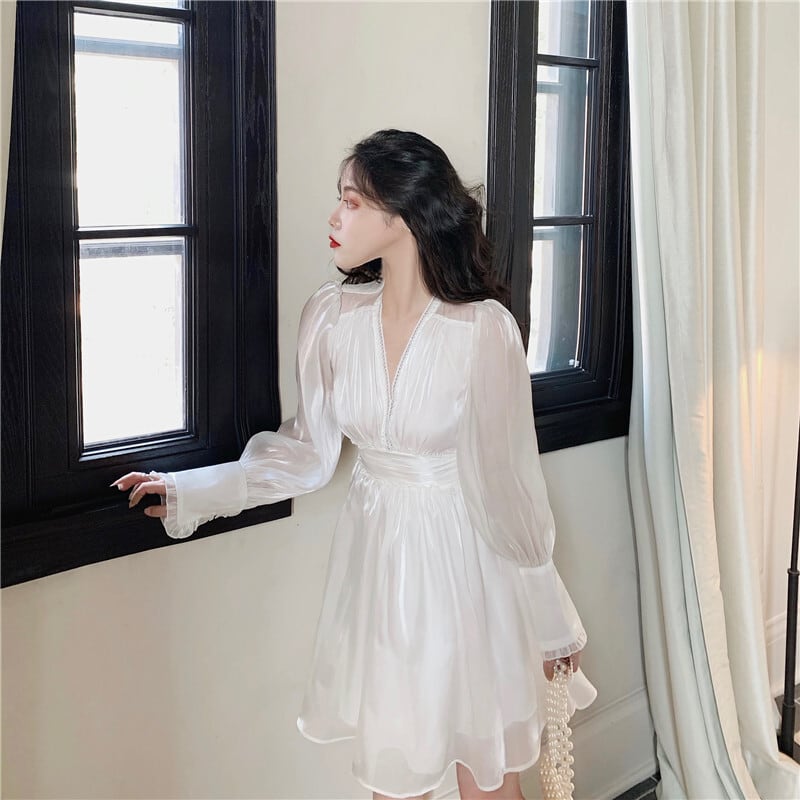 【dress】パフスリーブワンピース　M29992