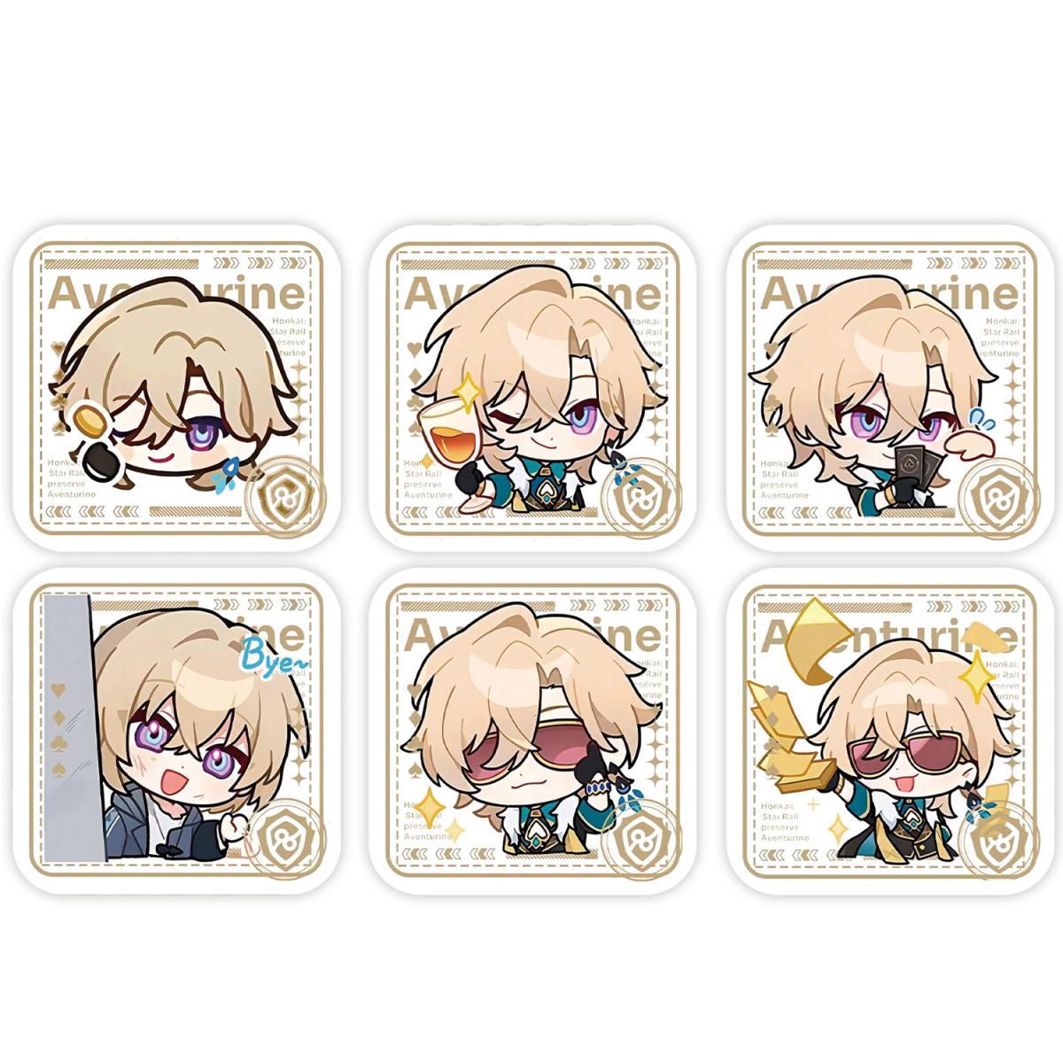 【GOODS】崩壊スターレイル アベンチュリン ステッカー 手帳 シール Q2380