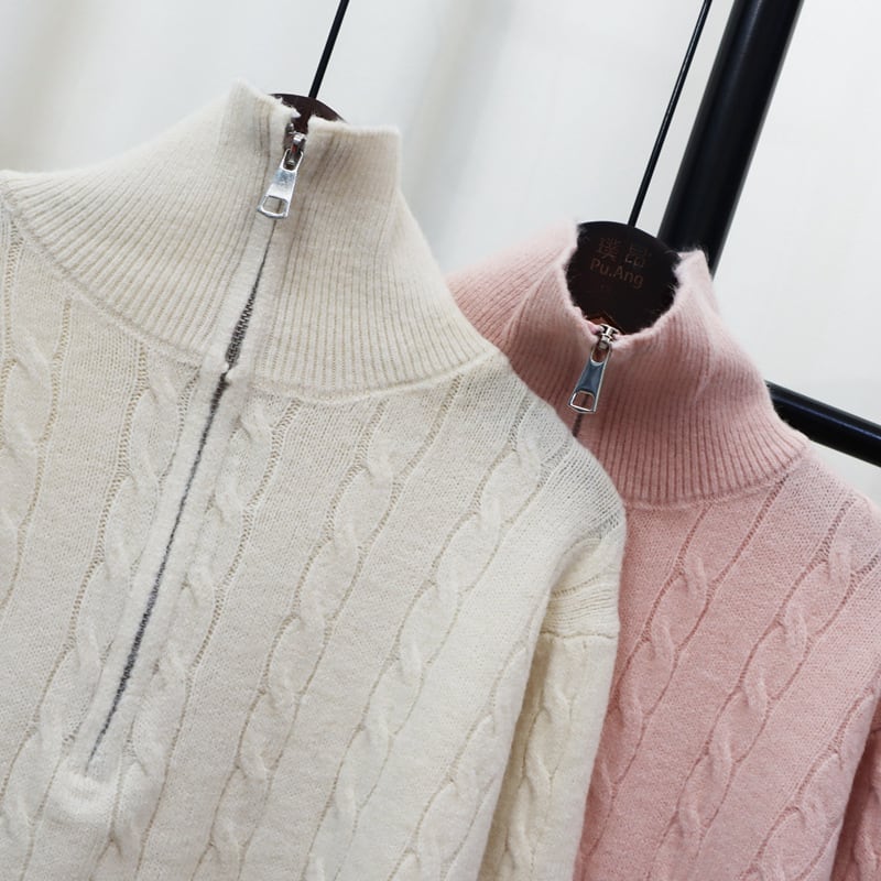 【tops】ファスナーニットセーター　M26849