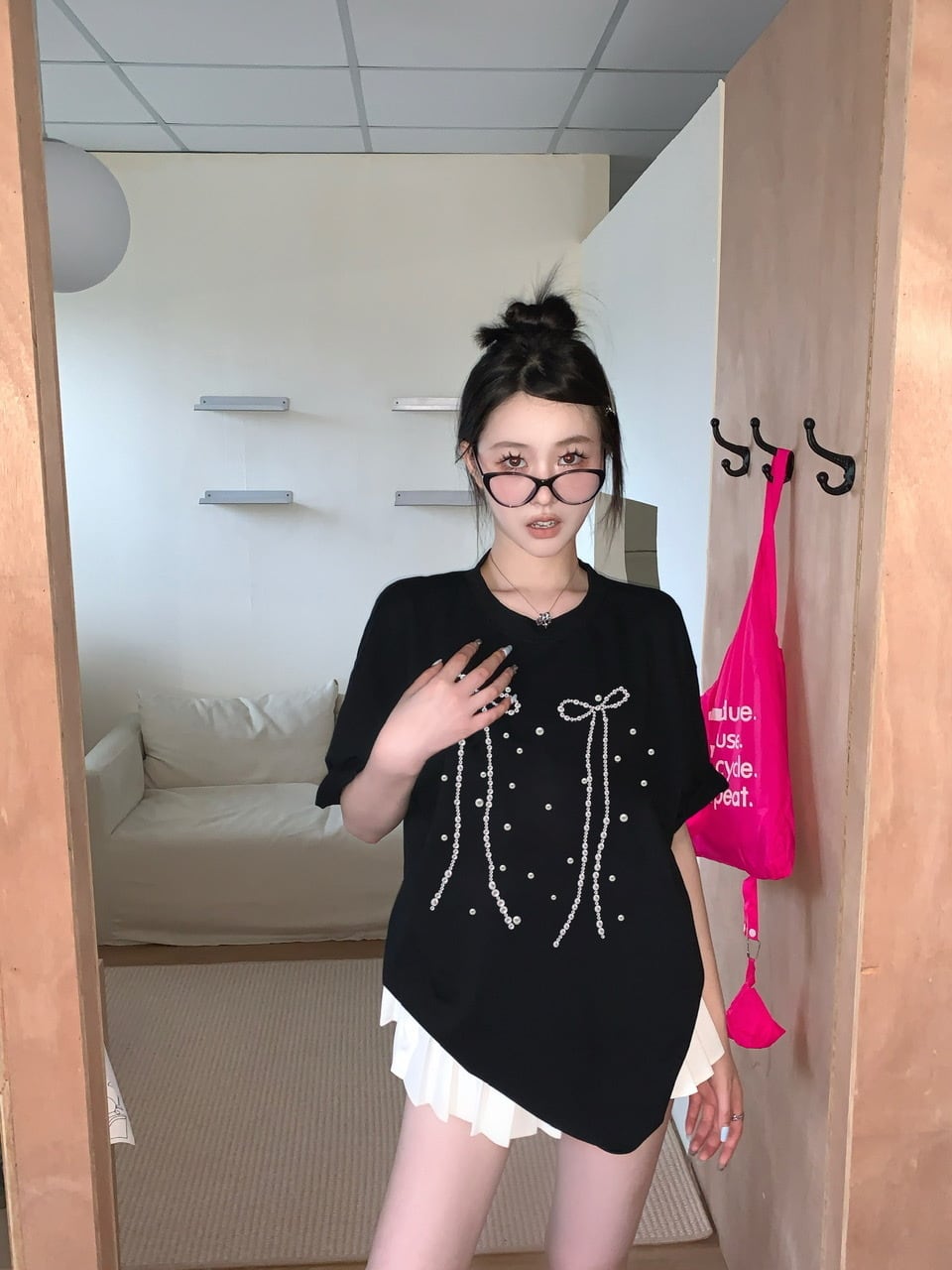 【tops】ビジューTシャツ　M24858
