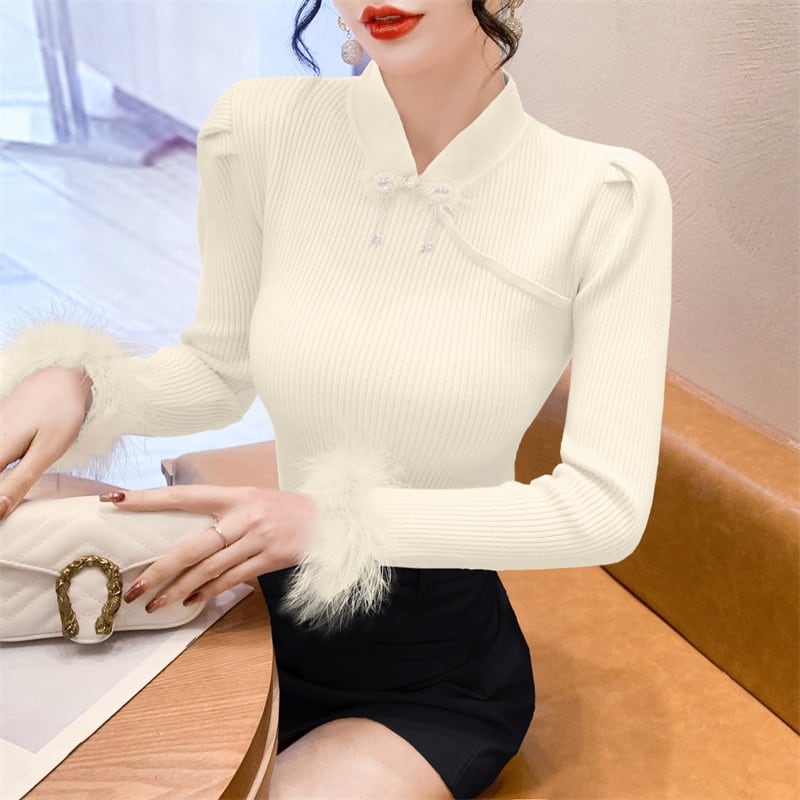 【tops】ファーニットトップス　M28218
