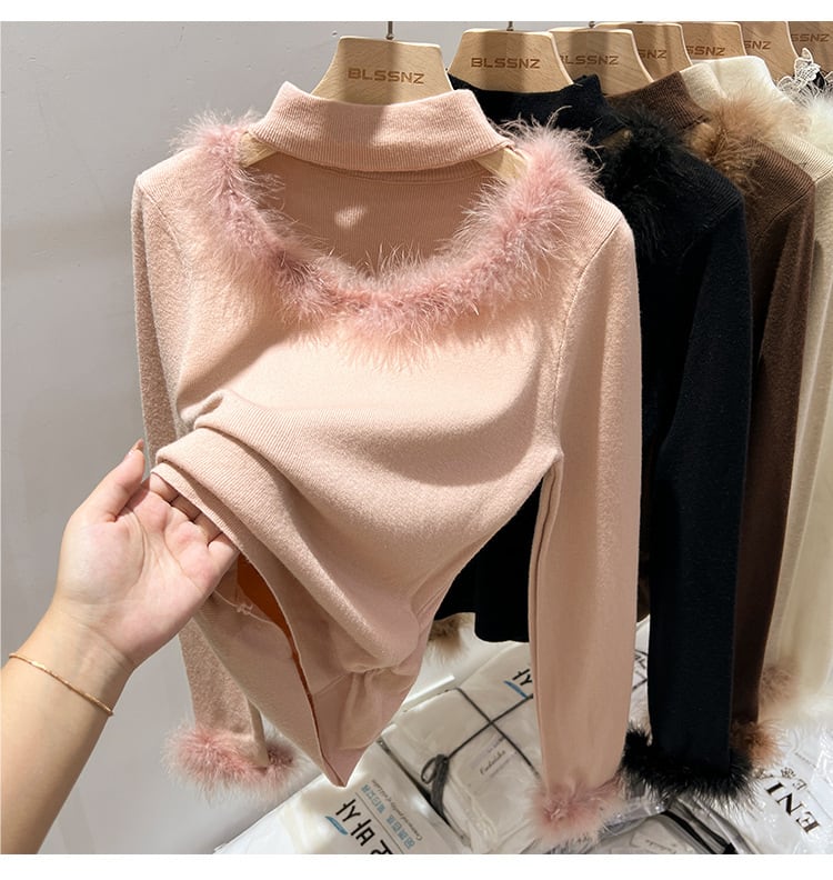 【tops】ファーニットトップス　M27760