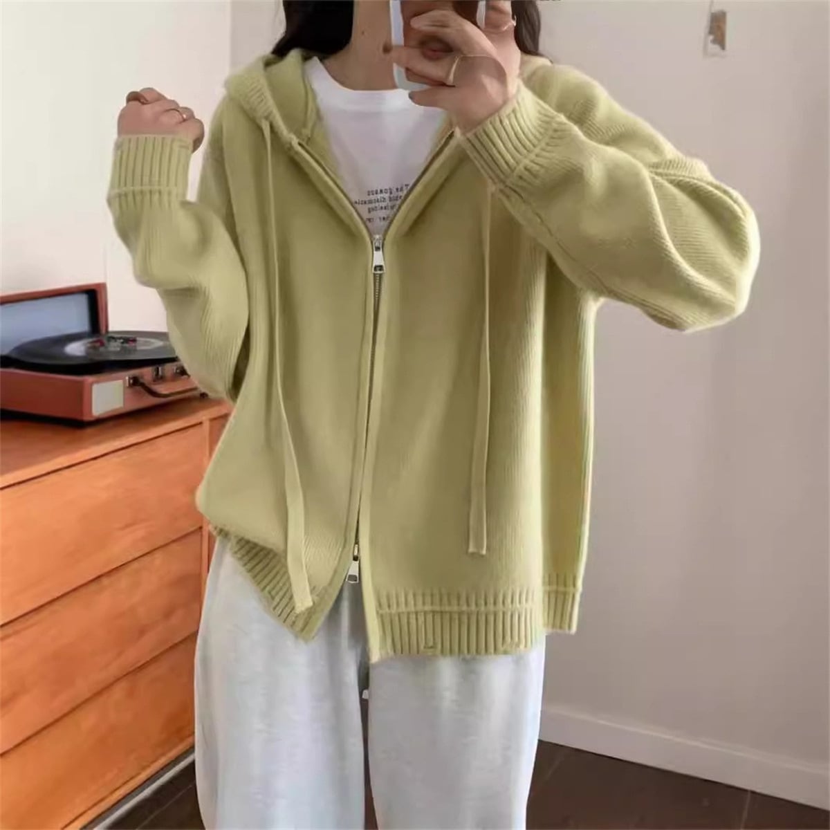 【outer】Wジップニットカーデ　M25955