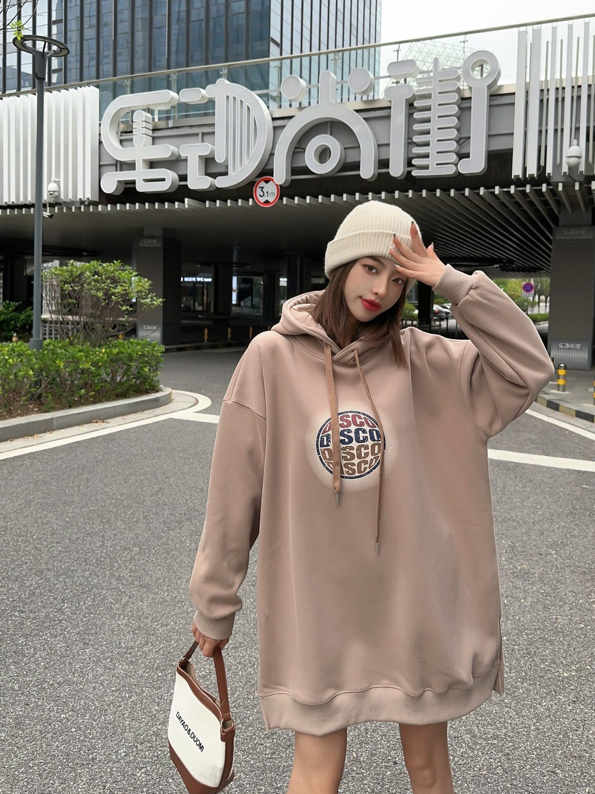 【dress】フード付きカジュアルワンピース    N2167