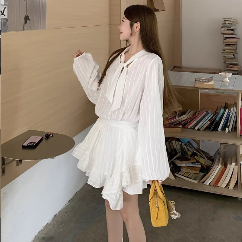 【dress】イレヘムフレアワンピース Q8095