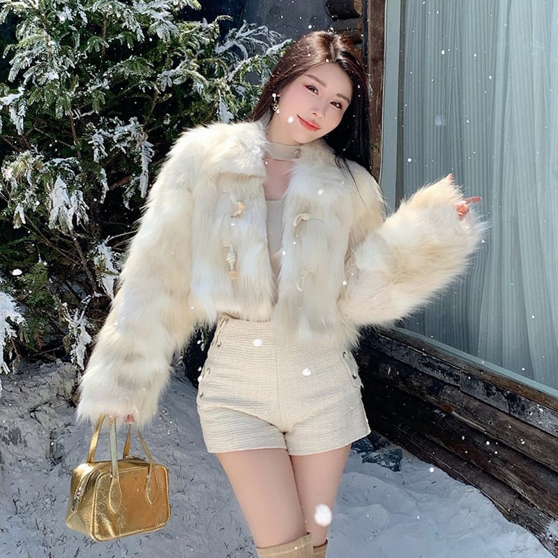 【outer】ファーショートコート　M27342