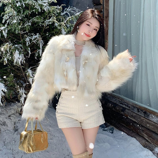 【outer】ファーショートコート　M27342