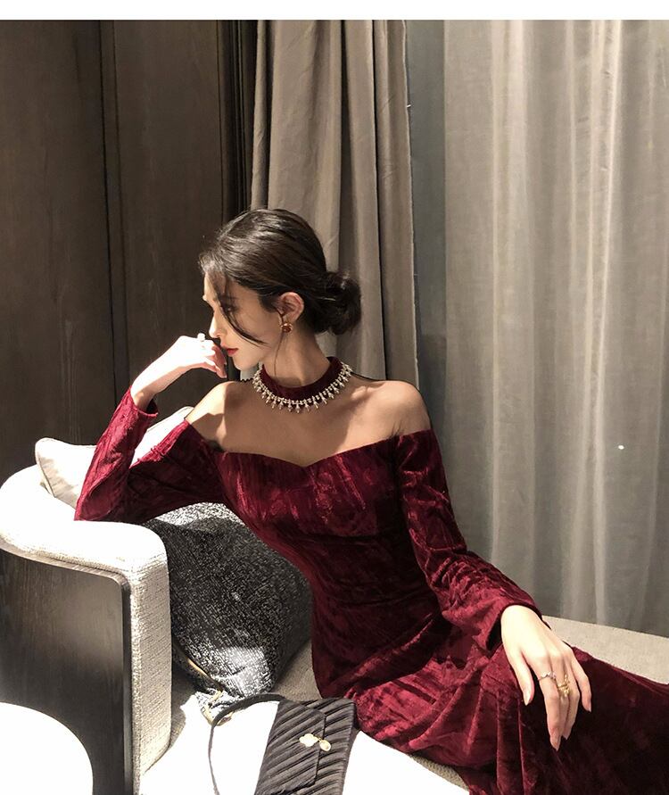 【dress】ビジュードッキングデートワンピース　M28156