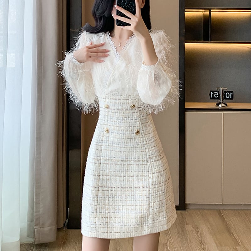 【dress】クロスネックワンピース Q7580