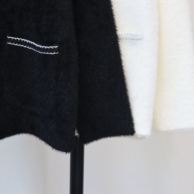 【outer】パールニットカーデ　M27585