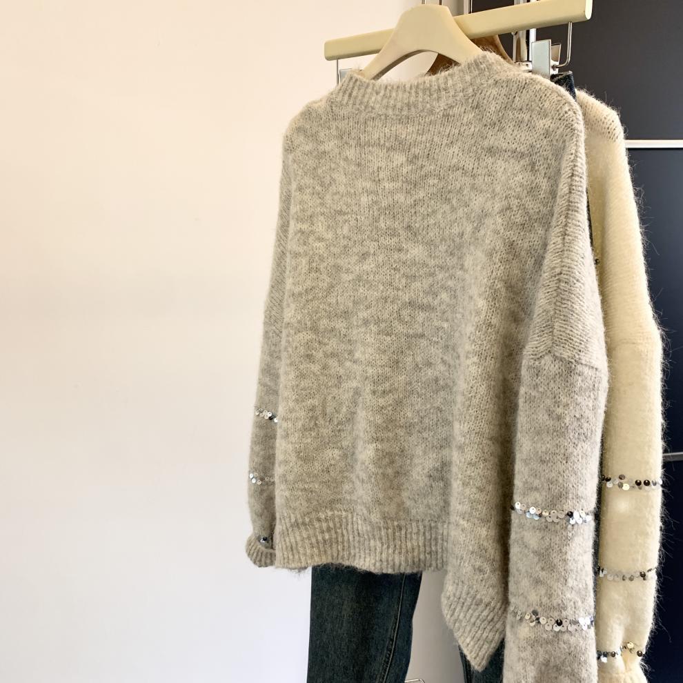 【tops】スパンコールニットセーター　M29252