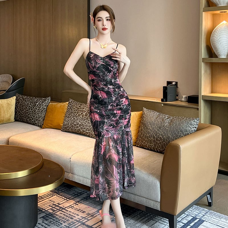 【dress】花柄キャミワンピース　M23920