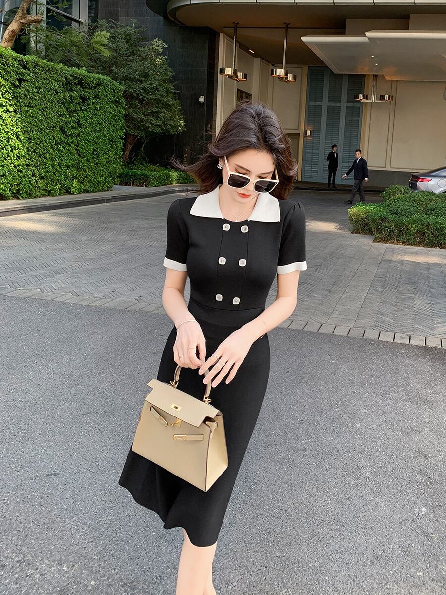 【dress】薄手ニットワンピース　M29745