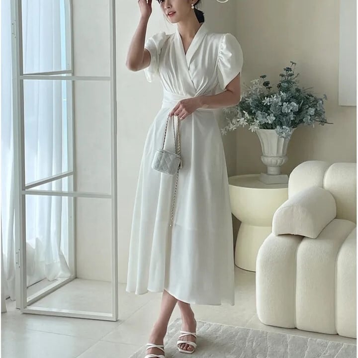 【dress】Vネックデートワンピース　M24904