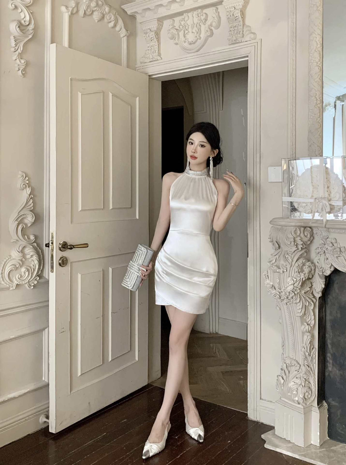 【dress】ホルターネックワンピース　M25075