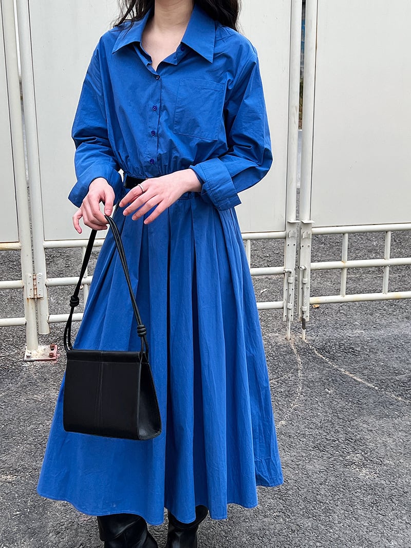 【dress】ポロネックシャツワンピースワンピース　N2966