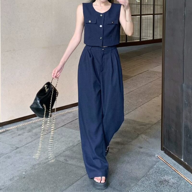 【set】タンクトップ+ガウチョパンツ2点セットF7278