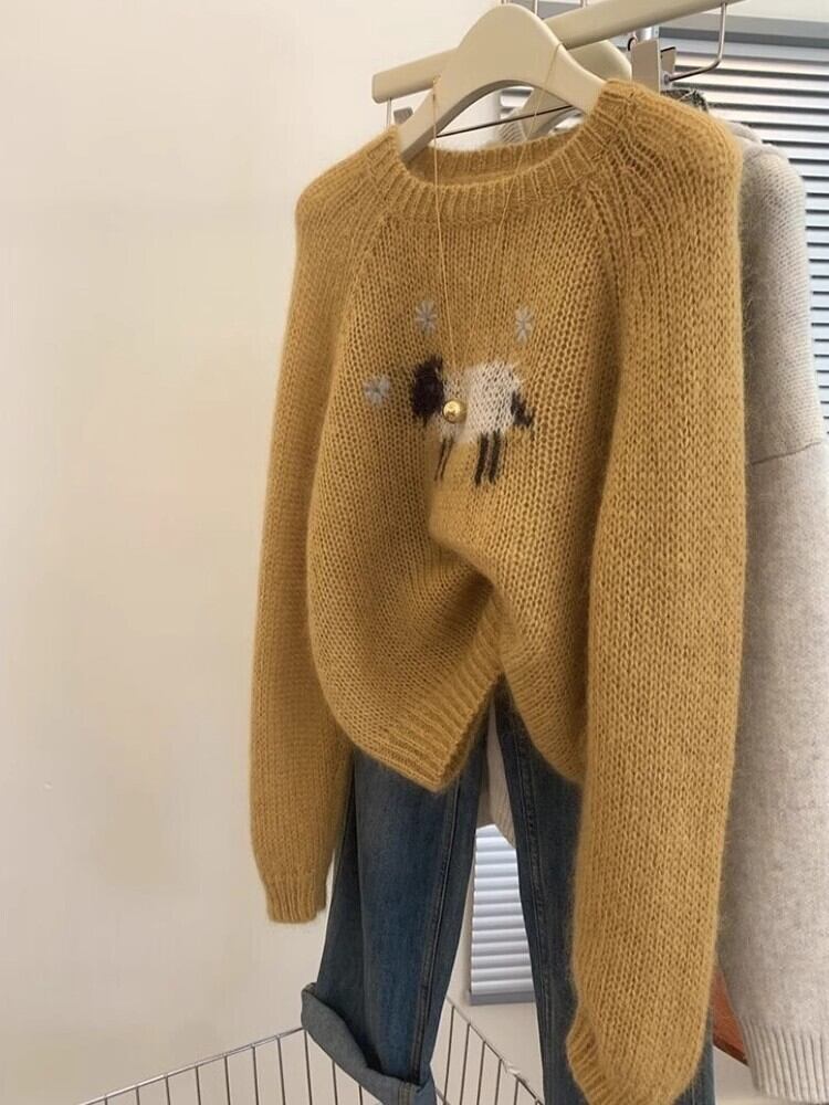 【tops】クルーネックニットセーター　M29289