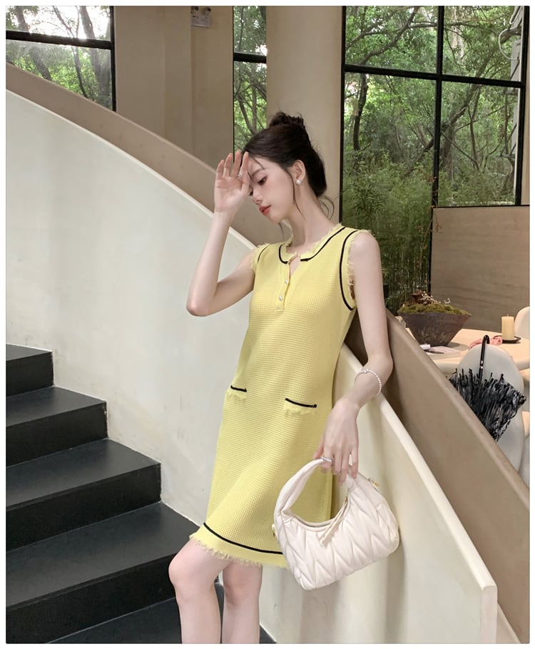 【dress】ノースリーブニットワンピース　M24269