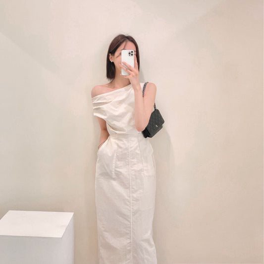 【dress】オフショルダースリットワンピース G20073