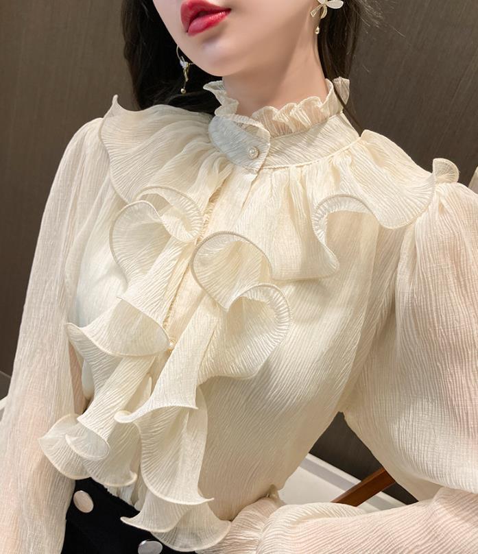 【tops】3色フレアスリーブブラウスF7059