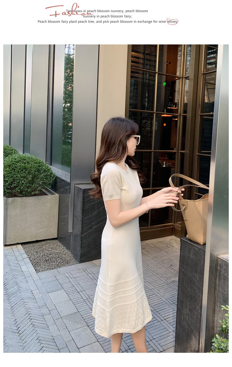 【dress】薄手ニットワンピース　M29747