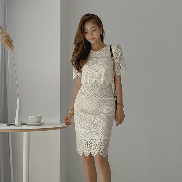 【dress】レースワンピース　M24542